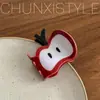 Super Bonito Irregular Apple Hairpin Doce Disco Cabelo Grab Clip Avançado Sentido Voltar Cabeça Tubarão Clipe Acessórios Para O Cabelo
