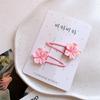 Primavera y Verano Nuevo Estilo Rosa para Niños Flor de Durazno Anillo para el Cabello Trenza de Niña Cuerda para la Cabeza Lindo Clip Lateral de Flor para Niña