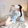 Lencería sexy cárdigan sexy japonés kimono de gasa bordado de tres piezas uniforme caliente traje de mujer deseo puro seductor
