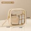 Bolsa de Aseo de PVC Transparente de Gran Capacidad, Neceser Engrosado, Bolsa de Cosméticos Impermeable para Viaje, Neceser Multiusos, Bolsa de Cosméticos