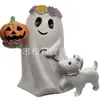 Artesanías Creativas de Resina Transfronterizas Decoraciones de Halloween con Flores, Calabazas, Fantasmas, Decoraciones Lindas de Dibujos Animados para la Atmósfera Festiva