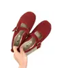 Zapatos planos Mary Jane Windy 2026 estilo hada ropa exterior zapatos planos forrados de felpa otoño e invierno nuevos zapatos peludos