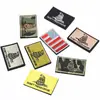 Parche de Tela Bordado Blanco y Negro Borde Rojo Impreso Velcro Criaturas Animales Insignia Cuadrada Parche Táctico Velcro