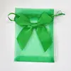 Saco de organza com cordão atacado saco de gaze perolado com laço saco para doces de casamento saco para embalagem de presente de joias saco para sabonete flor seca
