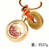 Llavero Giratorio de Latón Zodiaco Cinabrio Colgante para Coche Bolso Artesanía Creativa Unisex Venta al por Mayor
