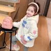 Chaqueta gruesa estilo otoño e invierno con forro de polar 2026 nueva y elegante para niña, con capucha de lana de cordero, ropa de invierno, cálido suéter de felpa