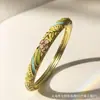 Pulsera de Esmalte Fresca de Nuevo Estilo de Verano con Diseño de Goteo de Aceite, Nueva Joyería Floral Estilo Chino, Artículo de Venta Caliente Transfronterizo, Venta Directa desde la Fábrica de Origen
