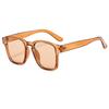 Gafas de Sol Cuadradas Versátiles, Gafas Cuadradas Retro de Moda Populares entre Influencers Europeos y Americanos, Diseño Negro Único