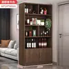 Gabinete de Vino de Tablero Ecológico de Madera Maciza Contra la Pared, Vitrina para Sala de Estar, Nuevo Estilo Chino 2026 Estante de Vino para el Hogar Armario de Almacenamiento