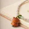 Directamente del fabricante: Pulsera Bodhi Estrella y Luna Natural, Cuentas de Oración de Círculo Único, Collar con Colgante, Material de Hainan, Blanco Liso, Alta Densidad