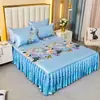 Esterilla de Verano, Esterilla de Seda de Hielo, Faldón de Cama, Juego de Tres Piezas, Esterilla Doble para el Hogar, Esterilla Lavable a Máquina para el Verano con Aire Acondicionado, Esterilla Suave, Cubre Cama