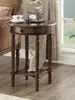 Mesa de Esquina Estilo Americano, Mesa Redonda Pequeña, Mesa Lateral Sólida de Madera para Sofá, Mesa de Café Redonda Pequeña, Soporte para Flores, Soporte para Teléfono Estilo Europeo, Mesa Lateral