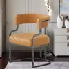 Silla de Comedor de Lujo, Silla de Té para Reuniones y Recepciones de Gama Alta, Silla para Salón de Manicura y Belleza de Hotel, Sillón para Oficina de Ventas de Mahjong