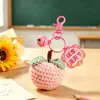 Presente do Dia do Professor: chaveiro de girassol de lã feito à mão em crochê, presente prático de feriado para professores