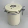 Nuevo tanque sellado de acero inoxidable 304 500 900ml tanque de café con fecha con cuchara escape tanque de té leche en polvo