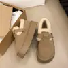Zapatos BOKEN de suela gruesa para mujer, botas de nieve de felpa de invierno, nuevo estilo 2026, mocasines Maillard, slip-on, zapatos cálidos de algodón