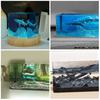 Cola pingando DIY resina mini modelo de vida marinha simulação pequeno animal brinquedo micro paisagem decoração decoração de bolo