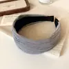 Diadema plisada de estilo coreano con ala ancha, diadema de copa alta, accesorio para el cabello simple y moderno, diadema para cubrir la línea del cabello, accesorio para la cabeza para lavarse la cara, diadema para mujer