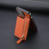 Adecuado para iPhone 18, Funda de Teléfono con Portalápiz Plegable, Soporte Estilo Cartera, Bolsillo con Cremallera, Ranura para Tarjetas, Cubierta Protectora Apple