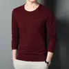 Camiseta de Manga Larga para Hombre, Top de Primavera Estilo Ins para Hombre, Ropa Holgada, Camiseta Base de Color Sólido, Sudadera Blanca de Moda