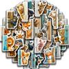 50 Adhesivos Graffiti de Animales Lindos Asomándose Alrededor de la Puerta, Adhesivos de Animales para Decoración de Computadora y Refrigerador