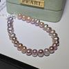 Pulsera de perlas naturales reales de plata esterlina S925, pulsera de plata de cuerpo completo, pulsera de perlas de gato con concha de plata rota