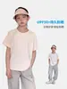 Camiseta Transpirable de Secado Rápido con Protección Solar para Niños, Top de Verano de Manga Corta para Niñas, Ropa Casual Versátil para Niños Mayores
