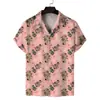 Marca Casual Moderna Transfronteiriça da Amazon Camisa Masculina de Manga Curta Moda 3D Versátil Gola Camisa de Verão