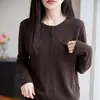 Cárdigan de punto estilo old money para primavera y otoño para mujer, cuello redondo simple, elegante y adelgazante, prenda exterior, top de lana fina