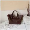 Bolso tote de gran capacidad tejido en cruz, bolso de hombro individual Ins personalizado moderno y a la moda estilo coreano, bolso de mano versátil fresco