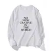 Estilo Novo Primavera e Outono Moda Americana Versátil Simples Design com Estampa de Letras Roupa Exterior Casual Tops de Manga Longa para Mulheres