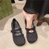 Novos Sapatos Planos Redondos Estilo Francês Suave com Laço para a Primavera de 2026, Adequados para Combinar com Vestidos, Sapatos Mary Jane