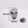 Broche de Calavera Metálico Tridimensional Estilo Punk Insignia para Traje de Hombre Accesorios de Pin para Cuello Retro Venta al por Mayor