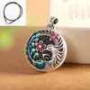 S999 Sterling Silver Phoenix ameixa pingente vintage esmalte cloisonne outono e inverno suéter corrente feminino longo colar pingente