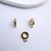 Color Dorado Preservado Microincrustado de Circonia con Colgante de Tres Vías Espaciadoras Cuentas Accesorios para Joyería DIY Collar Redondo Pulsera Joyería Espaciador