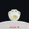 Pulsera de raíz de Bodhi de jade blanco con garra de gato de carbón, cuentas dispersas con cuentas, accesorios de juego de cuentas de bricolaje, linda garra de gato Bodhi