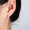 Brincos femininos de linha única com diamantes embutidos, populares, de alta qualidade, atacado, estilo mercado noturno, ins, fivela de orelha com temperamento versátil, joia de orelha da Coreia do Sul