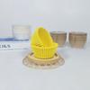Molde para cupcakes con forma de barril, para cupcakes, con forma de nieve, para soufflé, de papel, de color sólido