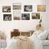 Pinturas decorativas feitas sob medida na Amazon, com cenas de jardim e paisagens, adequadas para quartos, salas de estar e outros espaços; impressões em tela e pinturas a óleo