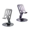 Soporte de Teléfono Móvil Totalmente Metálico, Soporte de Tableta de Escritorio, Soporte Plegable para Mesita de Noche, Rotación de 360 Grados, Transmisión en Vivo, Pintura, Gadget para Personas Perezosas