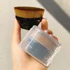 Pincel de Base Preto Cabeça Plana Sem Marcas Não Absorve Base Pincel de Corretivo Pincel de Maquiagem Portátil Maquiagem de Base para Iniciantes