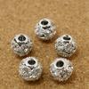 Brincos de conta redonda oca cravejados de diamantes material DIY feito à mão pulseira contas de strass contas soltas acessórios de joia 2 preço