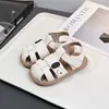 Sandálias Infantis Tamanho 22-26, Couro Microfibra, Sapatos para Bebê Caminhar 1-2-3 Anos, Sapatos de Bebê 6003