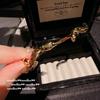 Método antiguo filigrana dorada tallado ventana de diamante pulsera nuevo chino retro bola de diamante brillante pulsera de circón