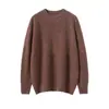 Suéter de Cachemira para Mujer 100% Cachemira Pura Moda Otoño e Invierno Casual Más Fácil de Combinar Cuello Redondo Jersey Tejido Suéter Cálido