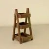Modelo de estante de armazenamento em miniatura para casa de bonecas, estante de armazenamento simulada, decoração de cena de brinquedo de comida em miniatura DIY