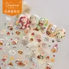 Tomoni Pegatinas Finas Resistentes para Manicura Pegatinas Lindas de Dibujos Animados para Uñas Nuevo Estilo Chino Vino Caliente de Otoño Material de Pegatina de Joyería