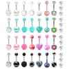 Amazon Acrílico Glitter Doble Diamante Perla Goma Escarchado Set Combinación Uñas Ombligo