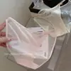 Rosa Claro Entrelaçado~Renda Sexy de Luxo Leve Francês Calcinhas Puro Desejo Malha Respirável Oca Triângulo de Algodão Puro Calcinhas Femininas