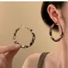 Pendientes de Aro Plateados con Colgante Irregular de Resina en Forma de Gota de Agua Estilo Hong Kong Personalidad Versátiles Pendientes de Moda con Temperamento para Mujer Venta al por Mayor